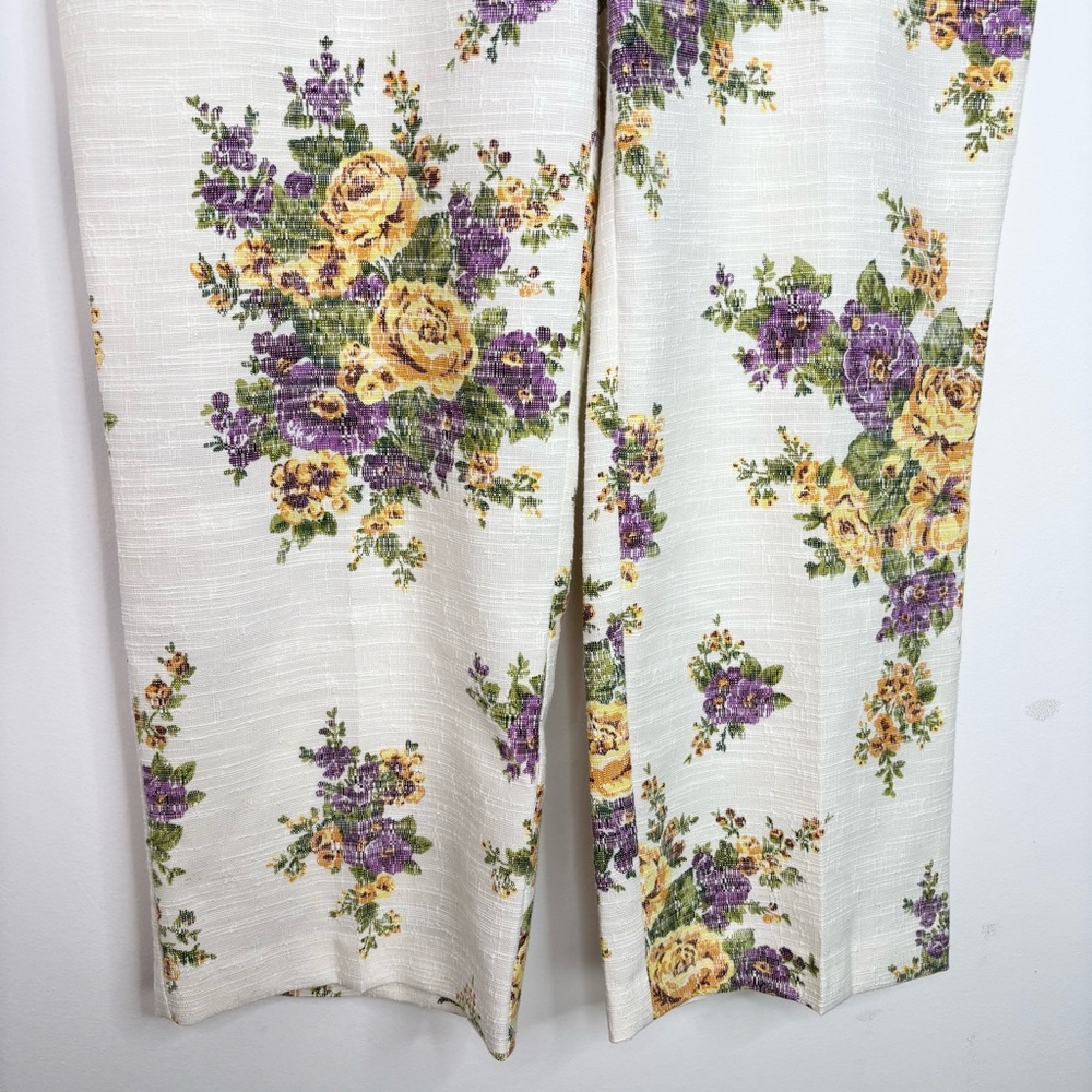Sezane Jenson Trousers and Hermance Top Ella Purple Floral Size 14 Size 46 SET - Picture 9 of 16